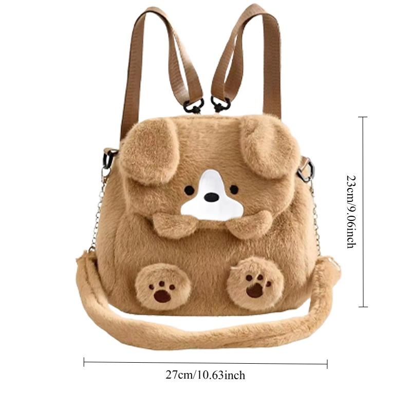 Kawaii Hund Plüsch Rucksack Große Kapazität Welpen Tasche Cartoon Anime Plüsch Handtasche Niedliche Tiere Schüler Schultasche Geburtstagsgeschenk