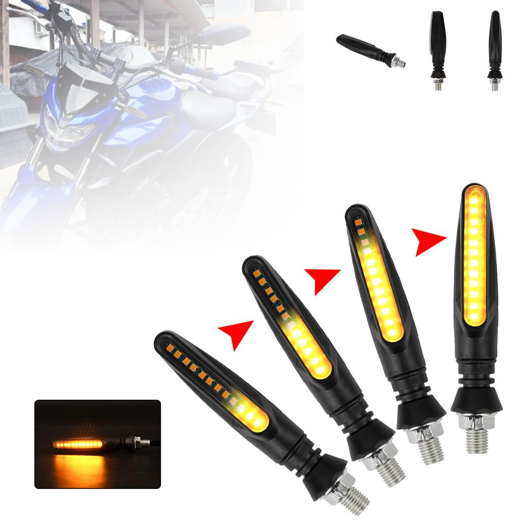 Universal LED Motorcycle Turn Signal Light 12v IP68 Waterproof Amber Flasher Indicator Blinker Rear Lights Lamp Accessories