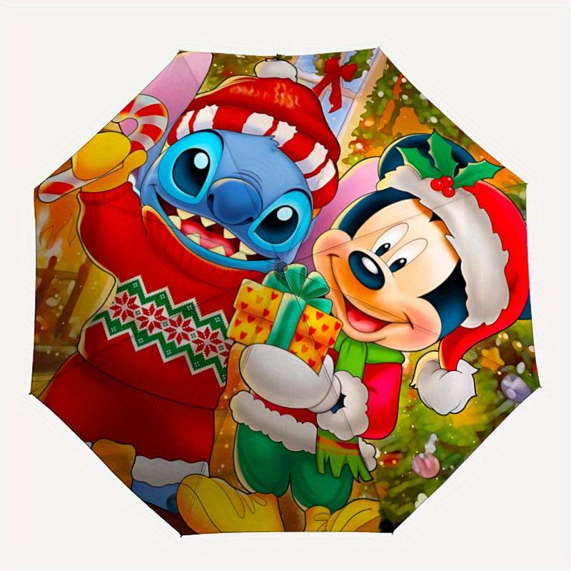

1pc Christmas Stitch, Mickey Automatic Umbrella Durable Iron Frame & Plastic Handle,Gift for Men & Women, Sturdy Construction yy250821043
