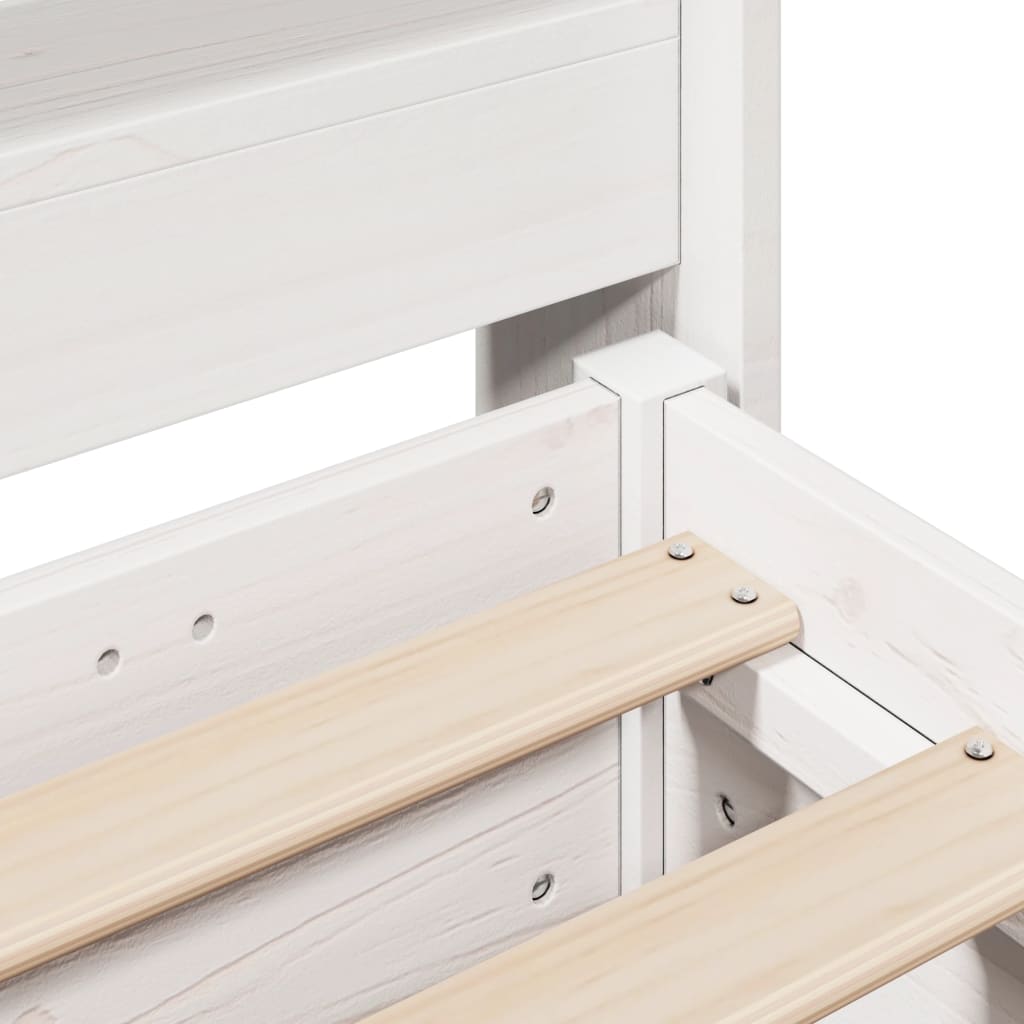 Solid Wood Bed without Mattress White 180x200 cm Pine Wood