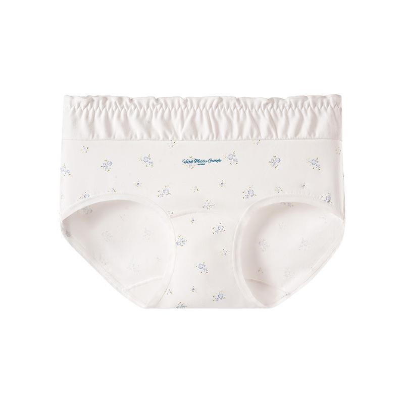 

Girls Spring and Summer Cotton Antibacterial Extension Crotch Comfortable Breathable Middle Waist Triangle Briefs M