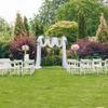 Artificial Wedding Arch Flowers Decorative Handmade Artificial Flower Swag for Backdrop Decoration White