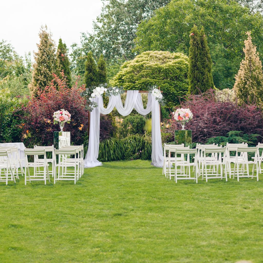Artificial Wedding Arch Flowers Decorative Handmade Artificial Flower Swag for Backdrop Decoration White