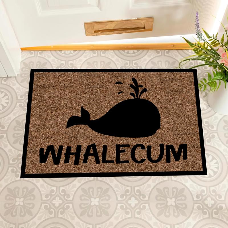 

Whalecum Funny Welcome Doormat Non-Slip Rubber Home Office Decorative Indoor Outdoor Kitchen Mat 60cmx40cm