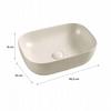 Lusso countertop washbasin 45.5X32.5 CM oval beige matt