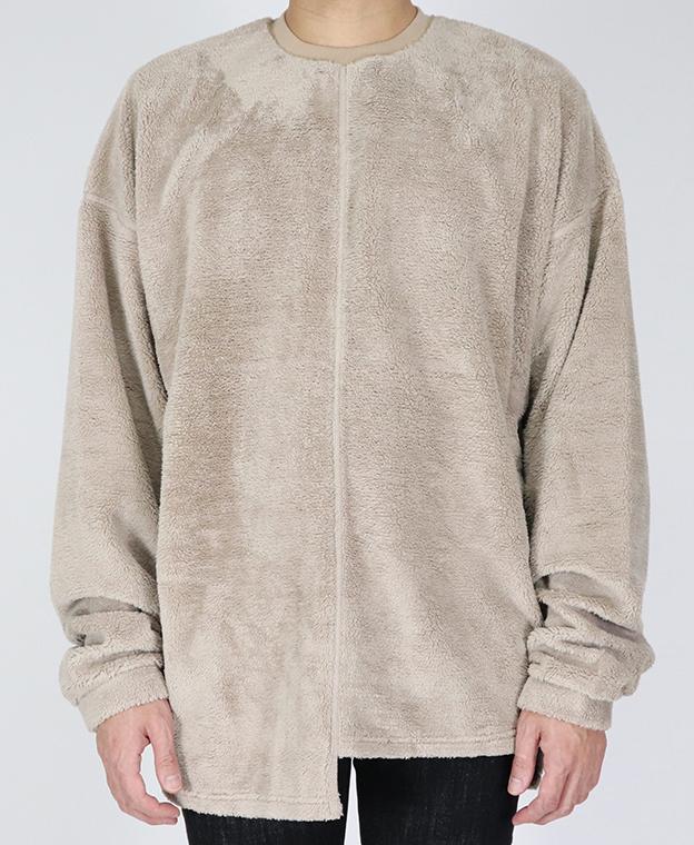 Nens Asymmetrical Fleece Sweatshirt (Beige) M