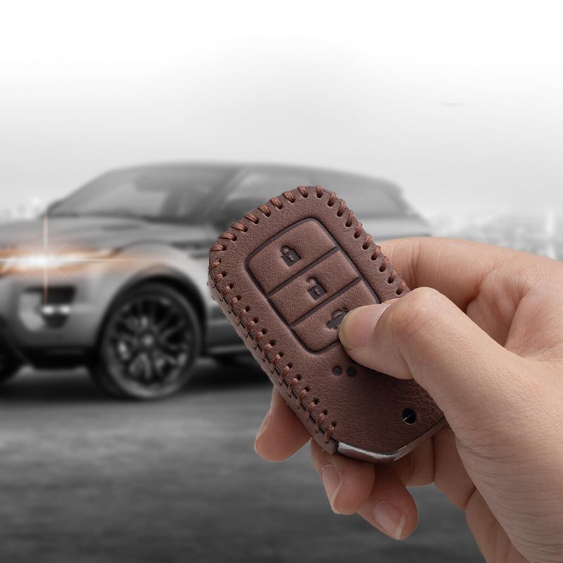Leather Car Key Remote Cover Full Case Accessories For Honda Civic Accord HR-V CR-V CRV 11th 2022 2023 City Fit Odyssey Jade