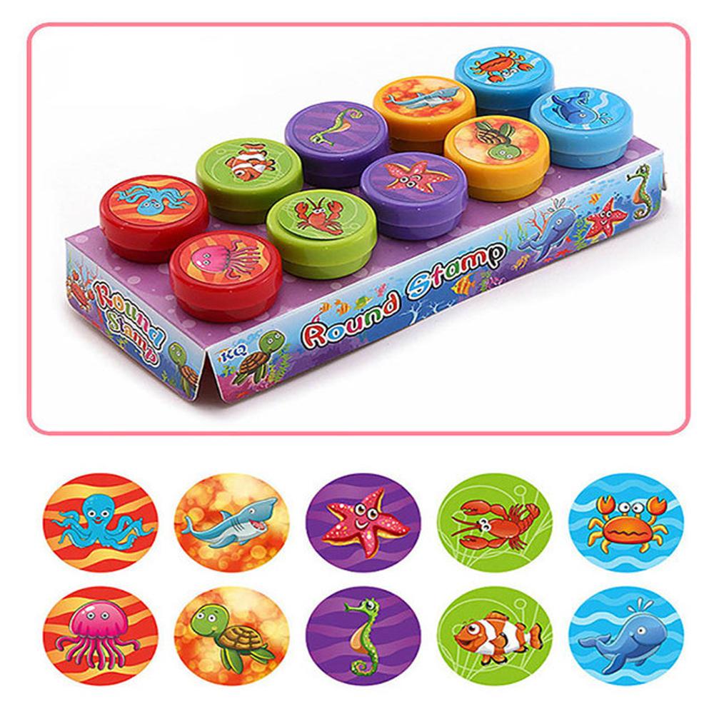 Toy Scrapbooking Panda Scrapbook Round Dinosaur Stamps Cartoon Stamp Rubber Stamps Kids Stamp