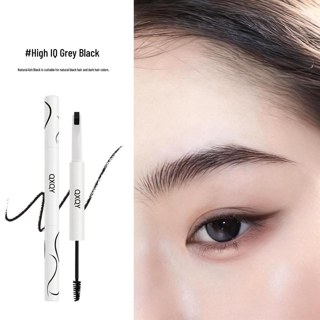 QXQY Agile Dual Brow Pencil & Tinted Mascara - Waterproof, Sweatproof, Long-Lasting, Smudge-Proof for Natural Wild Brows.