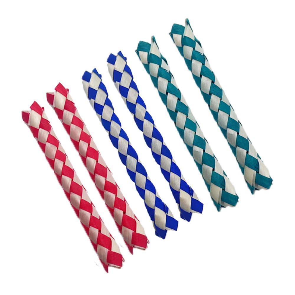 3PCS/5PCS/6PCS Stress Relief Chinese Finger Trap Natural Bamboo Bird Chew Toy Puzzle Toy  Gag Gift