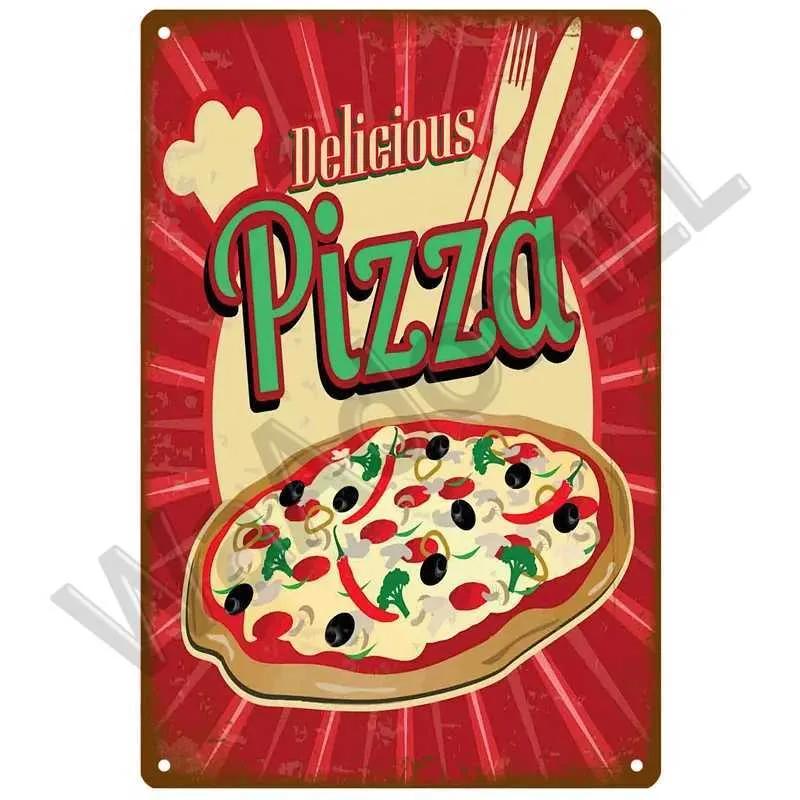 Metal Signs Exquisite Fast Food Boards Tin Sign Boards Vintage Restaurants Home Bars Cafes Kitchens Metal Posters Wall Decoration Accessories