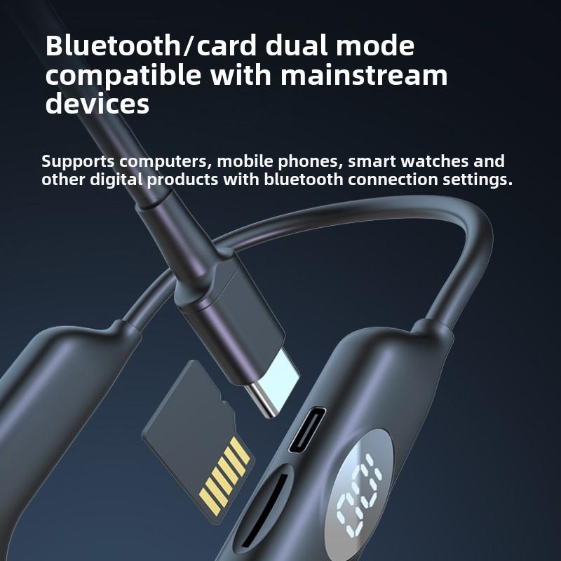 Bluetooth-ørepropp Ingen ørebevegelse Luftledning Stereo Plug-in Kort Dobbeltkanalsørepropp Universell