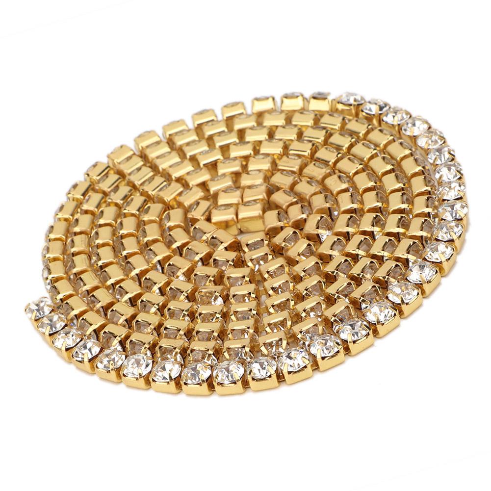   Resin     Rhinestones Chain Trim Ribbon Roll Sewing Craft Decoration (#01)