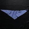 Silk Blue Plaid Bandana: Trendy Summer Triangle Scarf for Men & Women