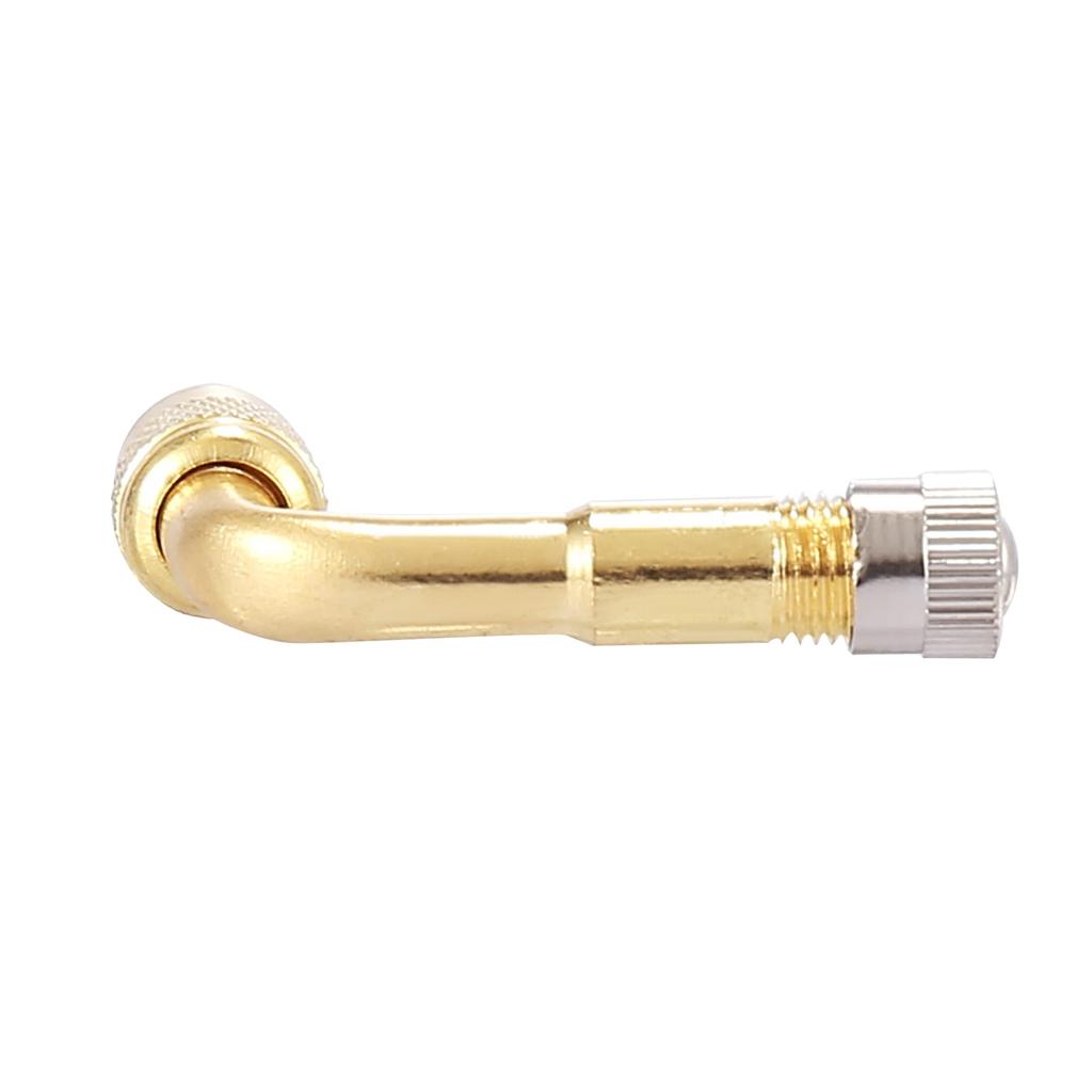 uxcell Valve Stem Extension Valve Stem Extender Stem Extension Adapter Vacuum Metal Car Motorcycle Gold Tone 3pcs 90 Degree