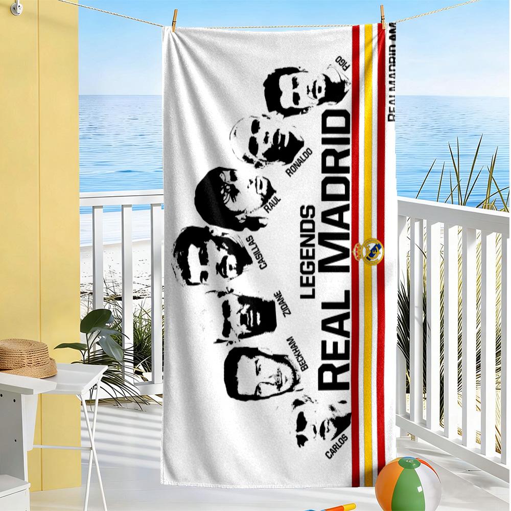 Football Legends Celebration Beach Towel Super Soft Microfiber Quickdry Fabric Comfortable Lightweight