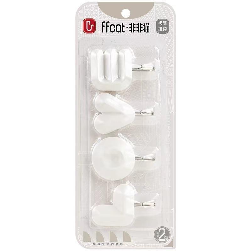 Love Letter Self Adhesive Wall Hooks No Drilling Decorative Hanging Hook For Key Bag Clothes Home Entryway Hooks Decor