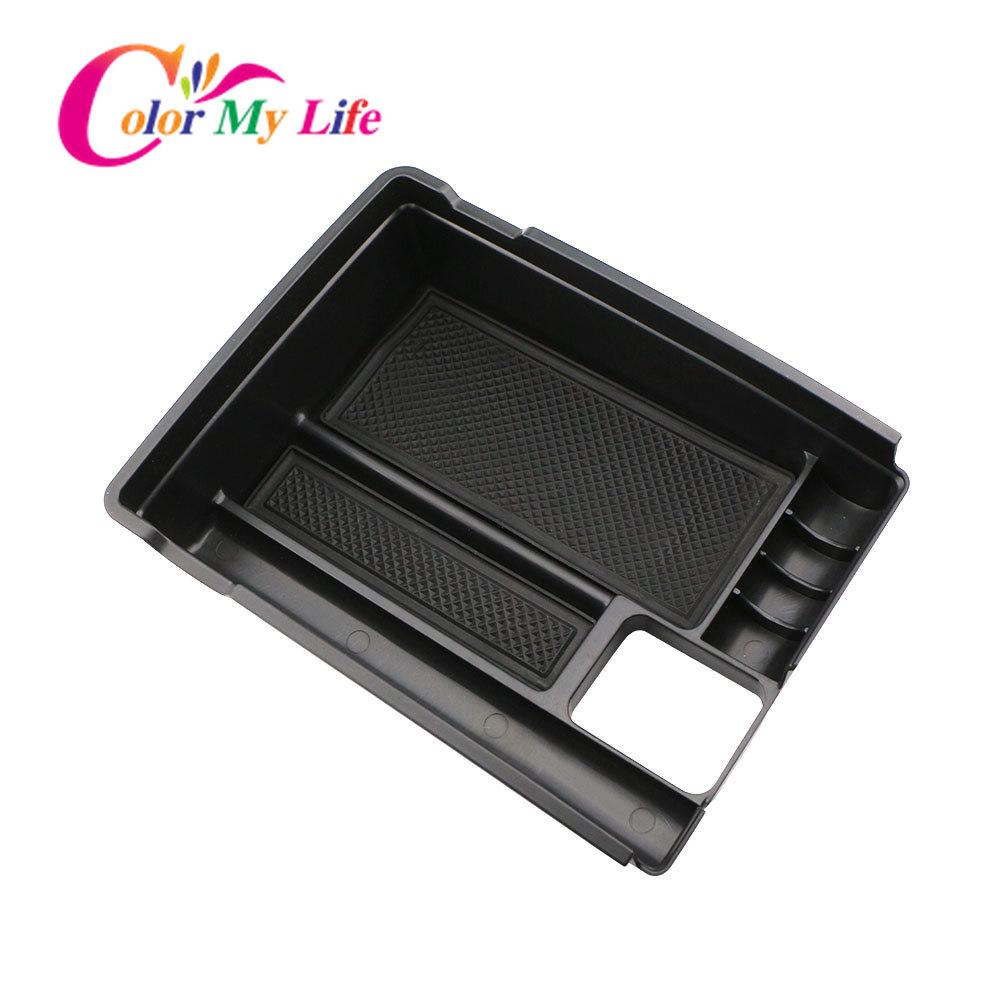 Color My Life ABS Car Central Storage Pallet Armrest Container Box Case for Nissan X-trail Xtrail T32 2014 -