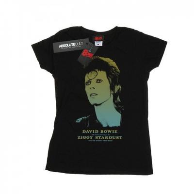 David Bowie T-shirt de Algodão Feminina/Senhora Ziggy Degradê