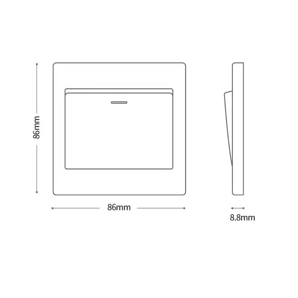 1/2/3/4 Gang Wall Light Switch Panel On / Off Push Buttons Wall Switches Durable Home Accessories Electrical Equipment Parts