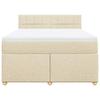 Vidaxl Continental Bed with Mattress, Cream, Fabric, 140X200 Cm
