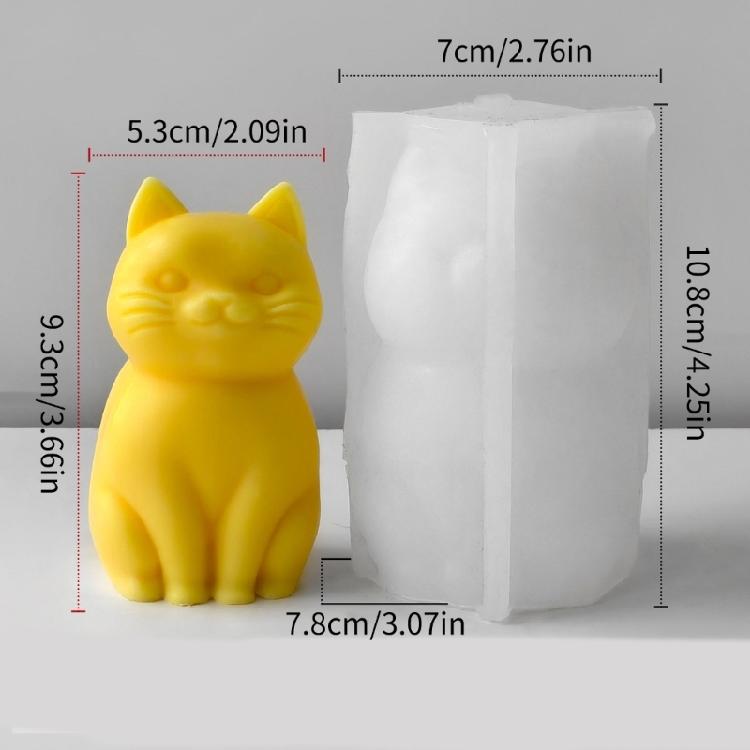 Premium Silicone Cats Candle Mold 3D Design Thermal Resistant 3D Candle Making Mold Ideal For Handmade Gifts