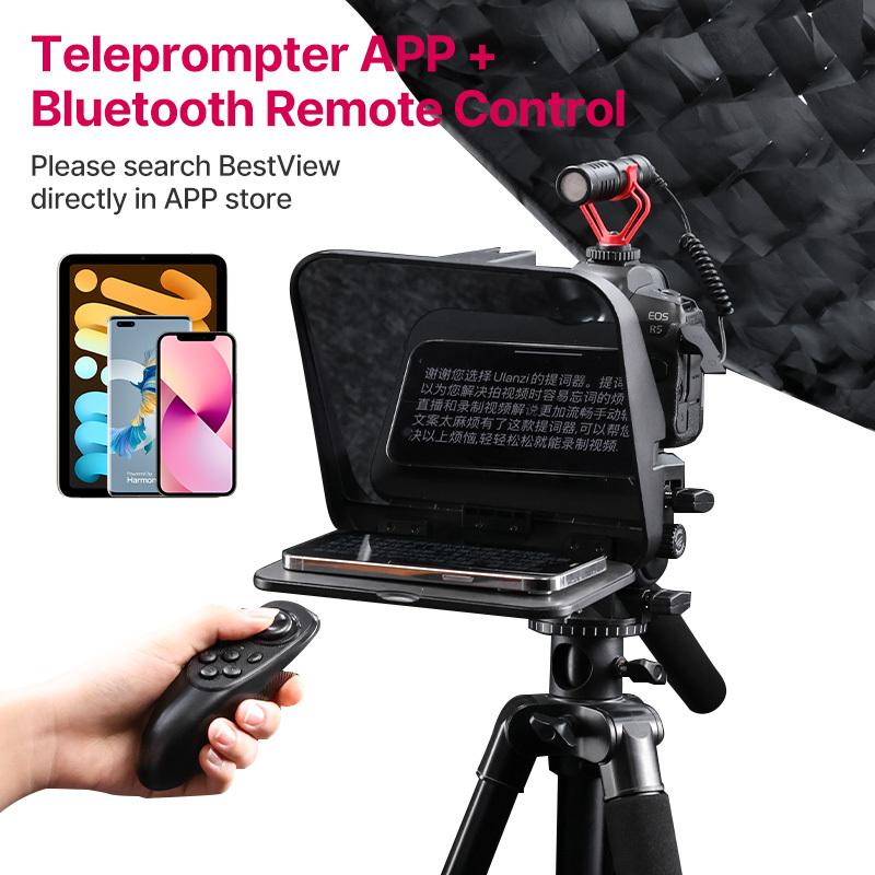 Ulanzi RT02 Teleprompter Universal Prompter Câmera DSLR Smartphone Tablet Laptop Teleprompter Transmissão ao Vivo Gravação de Vídeo