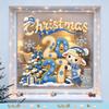 2027 Knit Sheep Window Sticker Happy New Year Stickers Cute Lamb Christmas Window Decor Home Decoration Shop Glass Xmas Ornament