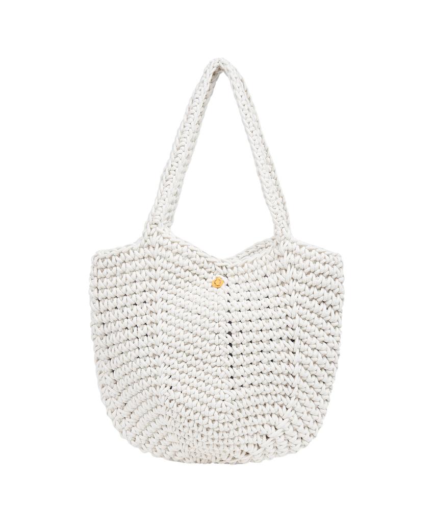 Coralique Knit Shoulder Bag Ivory