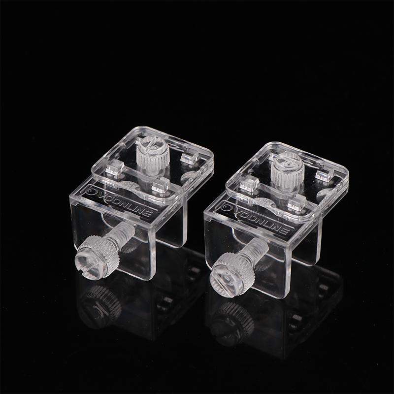 2 Stück Aquarium Schottverschraubung Anti-Sprungnetz Klemme Acryl Transparent Fixierklemme Aquarium Abdeckungsklemmen Aquarienzubehör