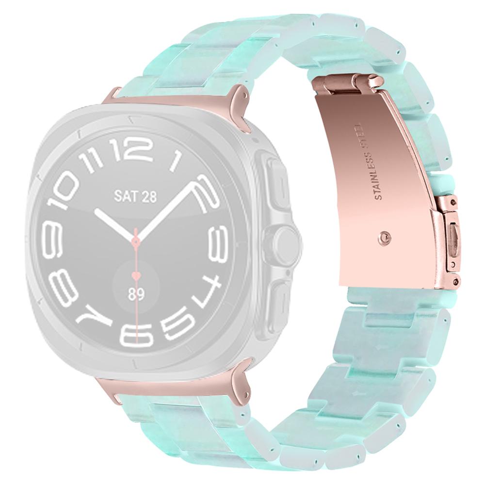 For Samsung Galaxy Watch Ultra 47mm Waterproof Resin Acrylic Watch Strap Buckle Design Wrist Band
