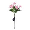 Solar Garden Lights Outdoor 7-Head Lily Light with Swaying Pole 4 Colors Waterproof Solar Powered LED String Lights for Yard Patio Pathway Energy