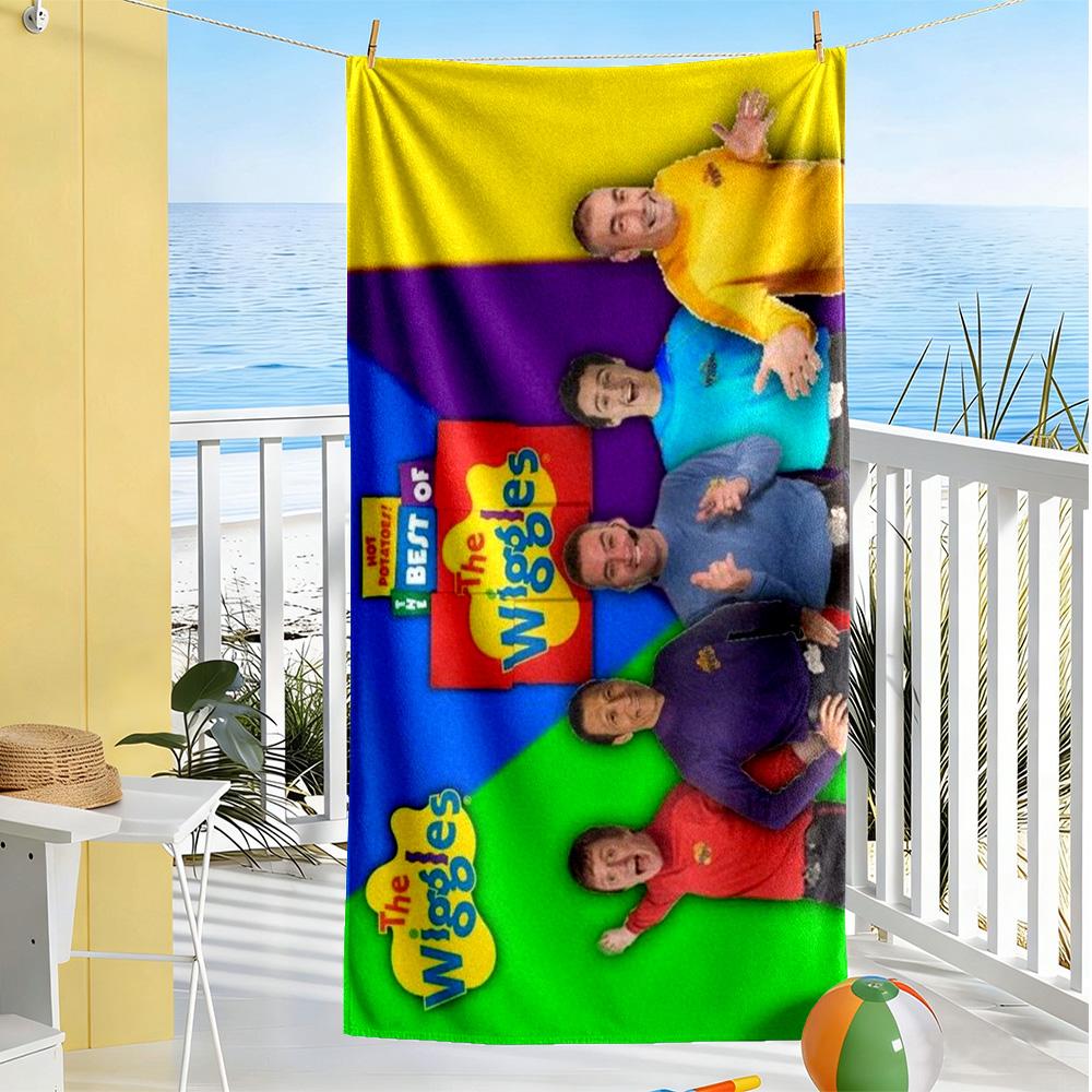 The Wiggles Singing Show Beach Towel Quick-Dry Soft Microfiber Comfortable Lightweight Perfect for Traveling Yoga Camping and Swimming