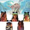 Mochila Escolar Tema Oceano Moana Com Tecido Oxford Impermeável Para Alunos do Ensino Fundamental