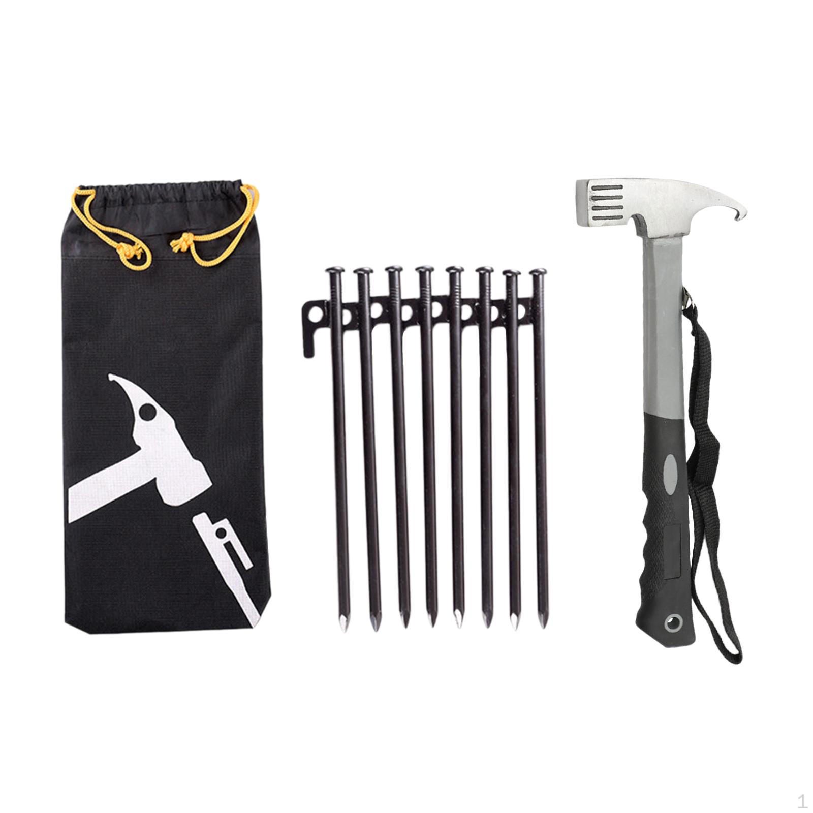 

8 шт. колышки для палаток, кемпинговые и лагерные молотковые шипы, сверхмощные колышки для садовых пеших прогулок серый