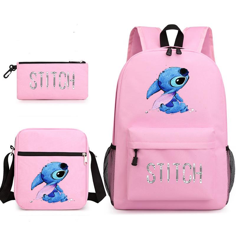 Printed Schoolbag Three-Piece Set, Primary And Secondary School Schoolbag, Backpack, Shoulder Bag, Pencil Bag.