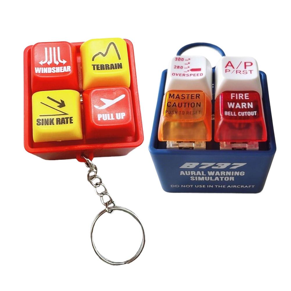 Warning Simulator For Pilot's Refreshing and Stress Relieving Device EGPWS Boeing 737 Warning Sound Simulator Keychain