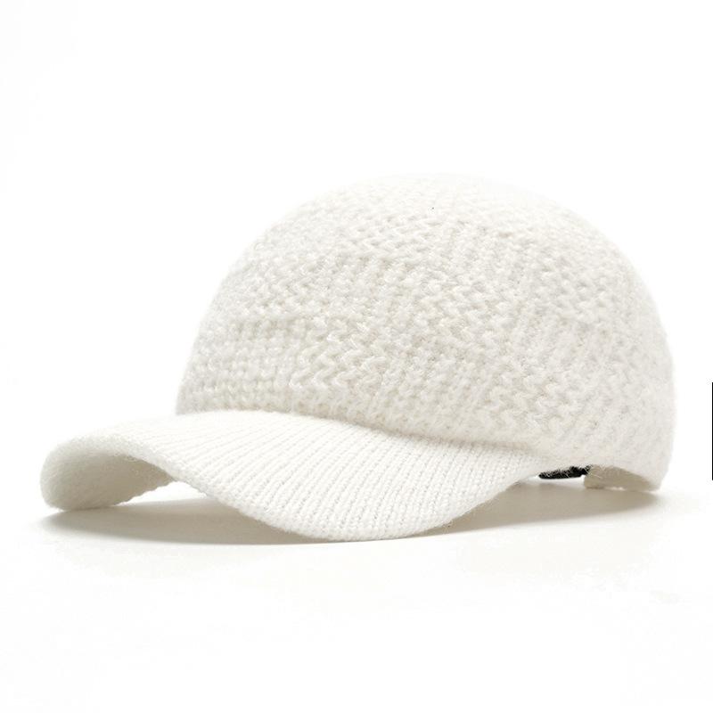 Women's Autumn Winter Warm Wool Baseball Cap Knitted Coldproof Cap