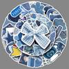 50 Denim Ins Style Graffiti Stickers Small Fresh Girl Heart Decoration Mobile Phone Case Computer Tablet Stickers
