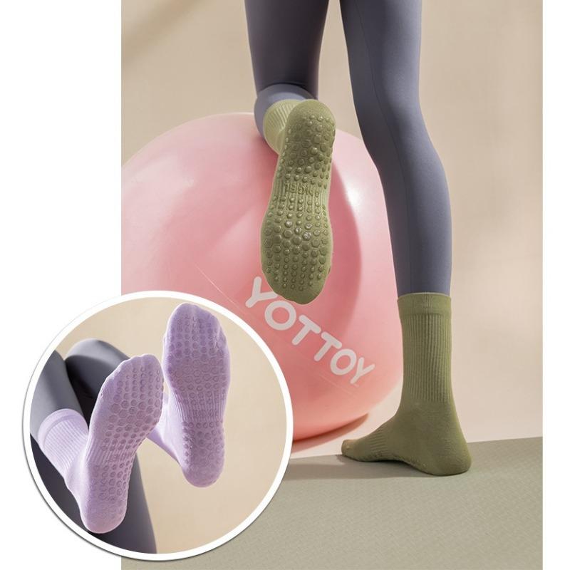 Yoga Socks Women's Professional Anti-slip Sports Mid-calf Socks Spring and Autumn Pilates Fitness Summer Shark Pants Long Socks