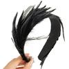 Tea Party Feather Fascinator Headband for Party Wedding Colorful Feather Fascinator Hair Hoop Cosplay Party Headdress