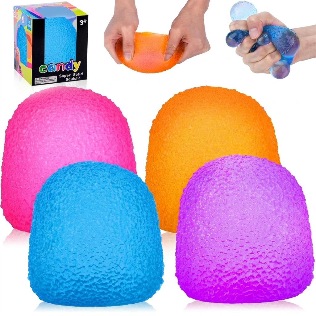 1Pc Heavy Duty Candy Squishy Toy With Box Moldable Super Solid Maltose Gel Filled Squeeze Ball Ultra Slow Rising Hand Grip
