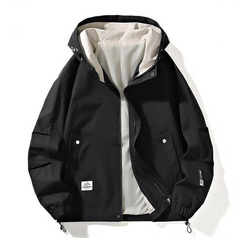 

Men s Hooded Warm Thickened Cotton Jacket - Trendy Loose-Fit Workwear for Autumn/Winter. L