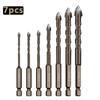 3 -12mm Cross Tile Drill Bits Set Anti Slip Hex Shank Carbide Drilling Bits  Tile