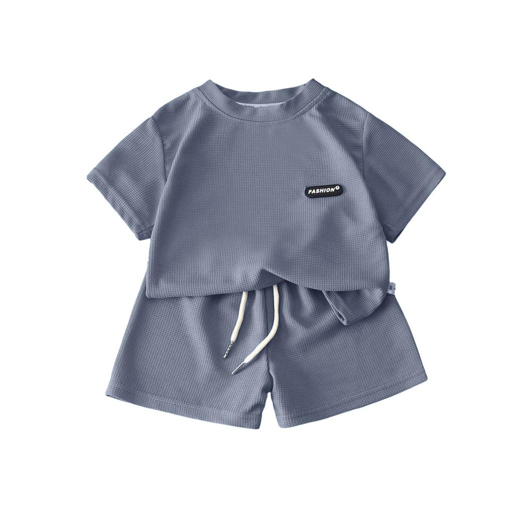 Kid Patriotic Outfit - Short Sleeve & Shorts 2-Piece Set For Boy