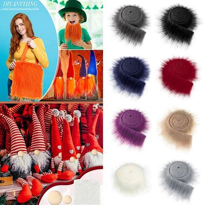Trimming Fluffy Trim Fabric Roll Long Plush Fur Fabric Faux Fur Ribbon Tapes Plush Fur Stripe