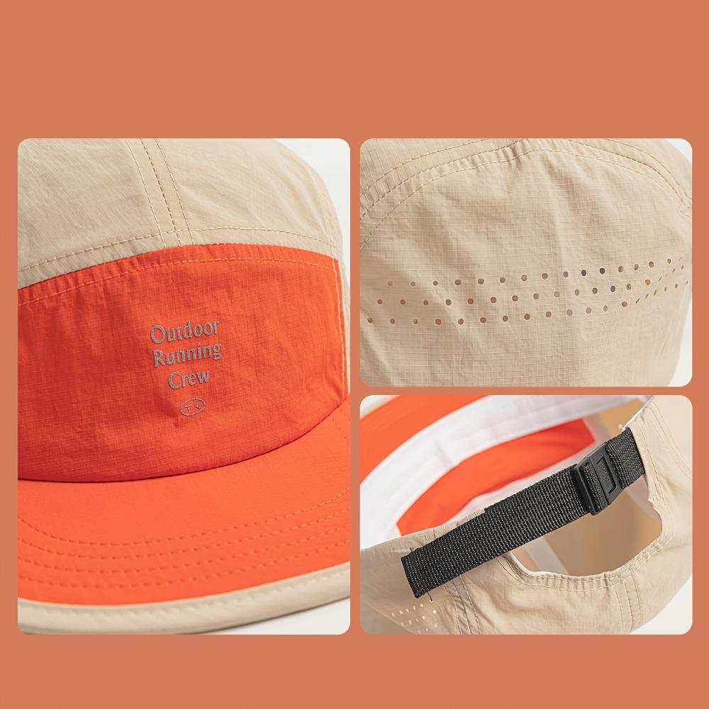 American Retro Color-block Quick-drying Hat Unisex Summer Lightweight Breathable Peaked Cap Outdoor Sunshade Baseball Cap