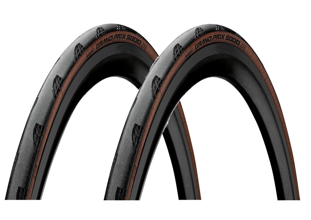 Set of two Continental GRAND PRIX 5000 transparent skins, black (700x28cm) [Imported]