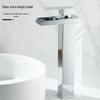 Stainless Steel Waterfall Faucet for Bathroom Countertop - Hot & Cold Basin