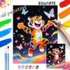 Oil Painting Hand Painting Art Kit Tiger Butterfly Colorful Painting Handmade Diy Home Decoration Gift